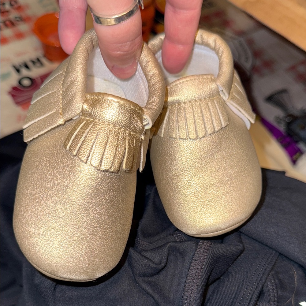 RoseGold sweetnswag Baby Moccasins